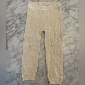 Shimmering Cream Kids Leggings